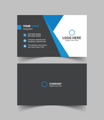 New Modern business card template design red, green, orange, and blue colors. Flat design vector abstract creative - Vector