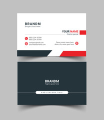 New Modern business card template design red, green, orange, and blue colors. Flat design vector abstract creative - Vector