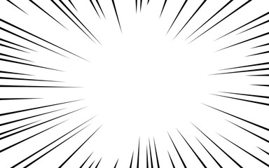 Concentrated line in comic style. Background material. Vector illustration