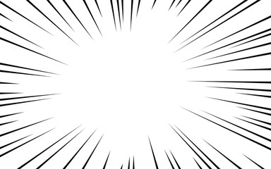 Fototapeta premium Concentrated line in comic style. Background material. Vector illustration