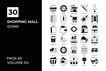 Shopping mall icons collection.