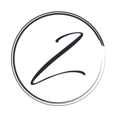 Z logo Initial handwriting or handwritten for identity. Logo with signature and hand drawn style.