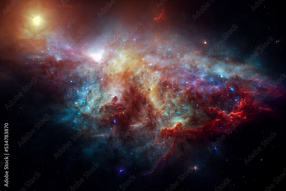 Canvas Prints wonderful cosmic nebula 3d visualization art work awesome abstract background. cosmos stars cluster 