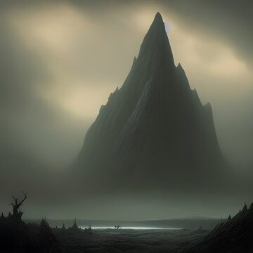 Ghastly fog fills the air, as you approach the Ire Mountain, skys turn black
