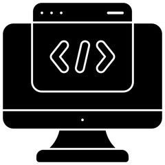 coding solid icon