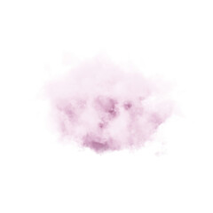 Pink cloud on white background. 3d rendering.
