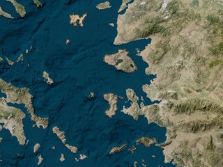 North Aegean, Greece. Low-res satellite. No legend