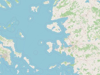 North Aegean, Greece. OSM. No legend