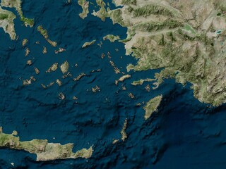 South Aegean, Greece. High-res satellite. No legend