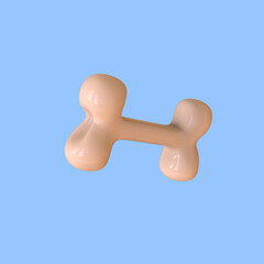 Dog chew bone 3d rendering isolated icon