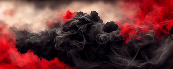 red dense smoke combined with red smoke