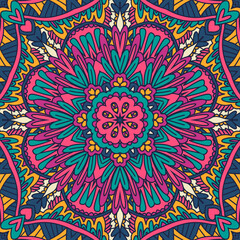 Psychedelic creative wallpaper. Abstract ethnic mandala star design.