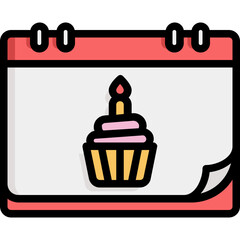 Birthday calendar icon