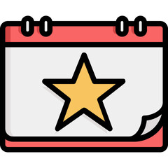 Star calendar icon