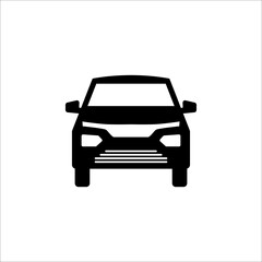 Car front line icon. Simple outline style sign symbol. Auto, view, sport, race, transport concept. Vector illustration isolated on white background.