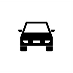 Car front line icon. Simple outline style sign symbol. Auto, view, sport, race, transport concept. Vector illustration isolated on white background.