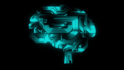 Techno Brain alpha background 4k 