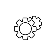 Gear icon template color editable. Gear symbol vector sign isolated on white background. eps 10