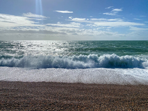 waves on the beach