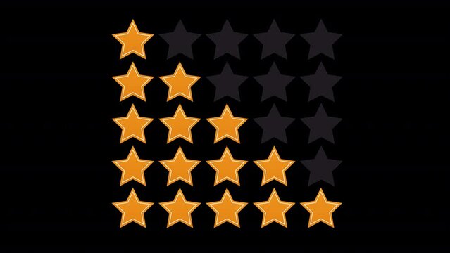 Transparent stars rating animation for e-commerce, website and mobile apps.
