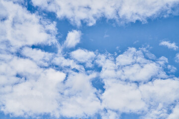 Fototapeta premium Beatiful blue sky with clouds on a sunny day