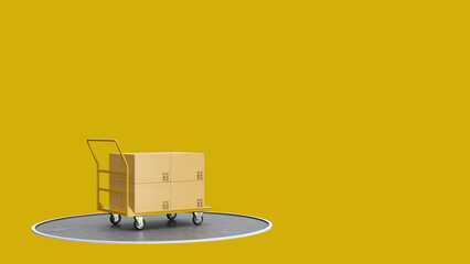 3d visualization transport delivery illustration