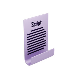 3D Rendering script cinema black and purple
