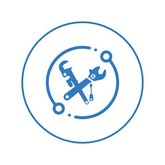 Adjustable technical services tools icon | Circle version icon |