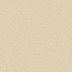 Beige kraft paper with multicolored splashes. Seamless texture for wrapping paper, background for various projects.