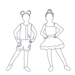 kids sketch ,outline isolated vector