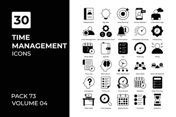 time management icons collection.