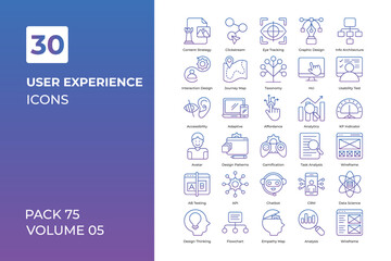 User Experience icons collection.