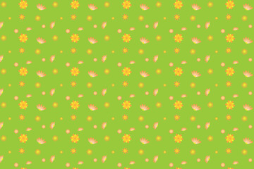 Sunny flowers pattern