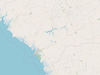 Kindia, Guinea. OSM. No legend