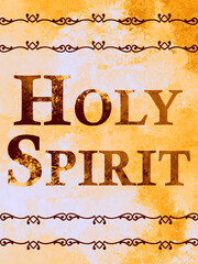 Holy Spirit - religijny plakat - obrazy, fototapety, plakaty