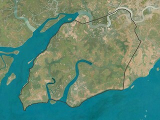Biombo, Guinea-Bissau. High-res satellite. No legend