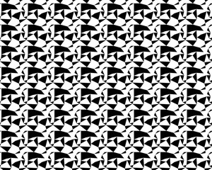 Seamless monochrome polygonal black and white patterns	