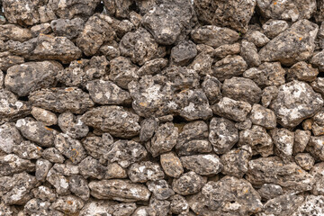 Stone wall on the Causse Mejean in the Cevennes.
