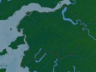 Quinara, Guinea-Bissau. Physical. No legend