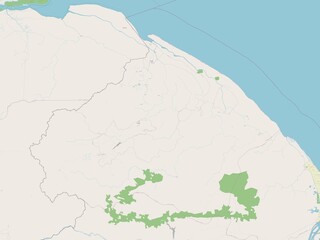 Fototapeta premium Barima-Waini, Guyana. OSM. No legend
