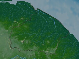 Barima-Waini, Guyana. Physical. No legend