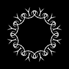 Ornamental circle frame. Cute circular frame for your design. Vector eps10