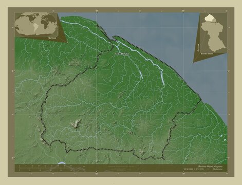Barima-Waini, Guyana. Wiki. Labelled points of cities