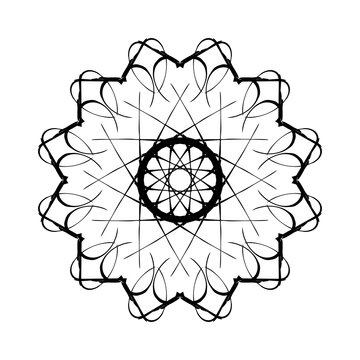 Ornamental Mandala on white background. Ornamental circular raund for decoration. eps10