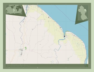 Mahaica-Berbice, Guyana. OSM. Major cities