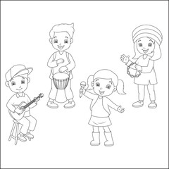 funny kids activities coloring page for children