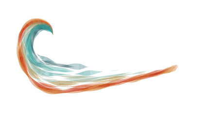 Isolated abstract wave graphic design elements
