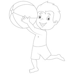 funny kids activities coloring page for children