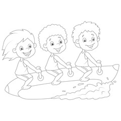 funny kids activities coloring page for children