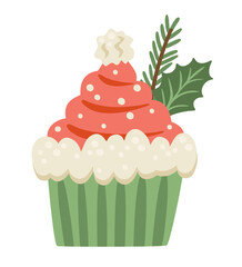Christmas and Happy New Year sweet. Isolated illustration. Vector design